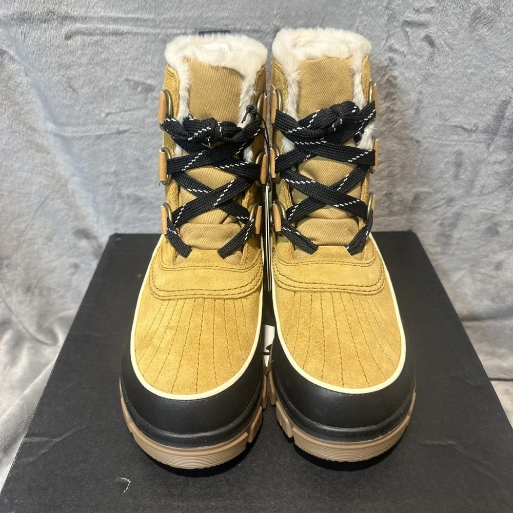 Sorel TIVoli IV WP Womens Winter Boots Sz 9 Ceramic Natural Ankle Round Toe